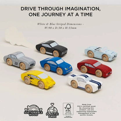 Wooden Classic Sports Toy Cars
